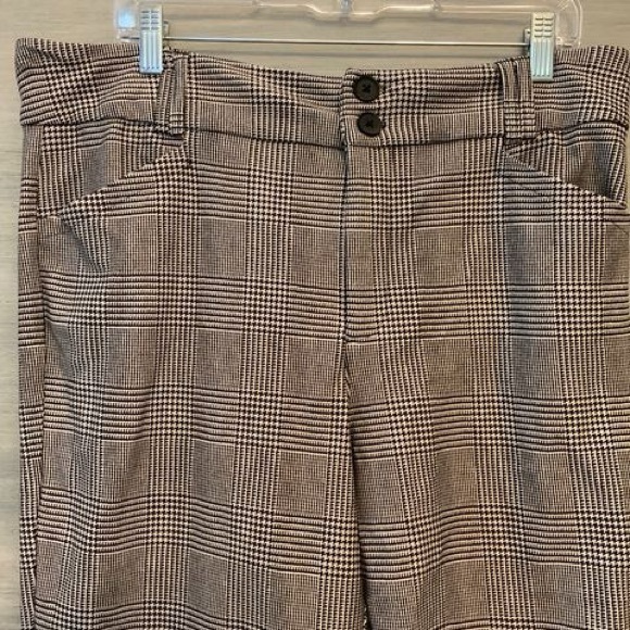 Torrid Black White Glen Plaid Luxe Ponte Trouser Pants 22T Like New - Picture 2 of 9